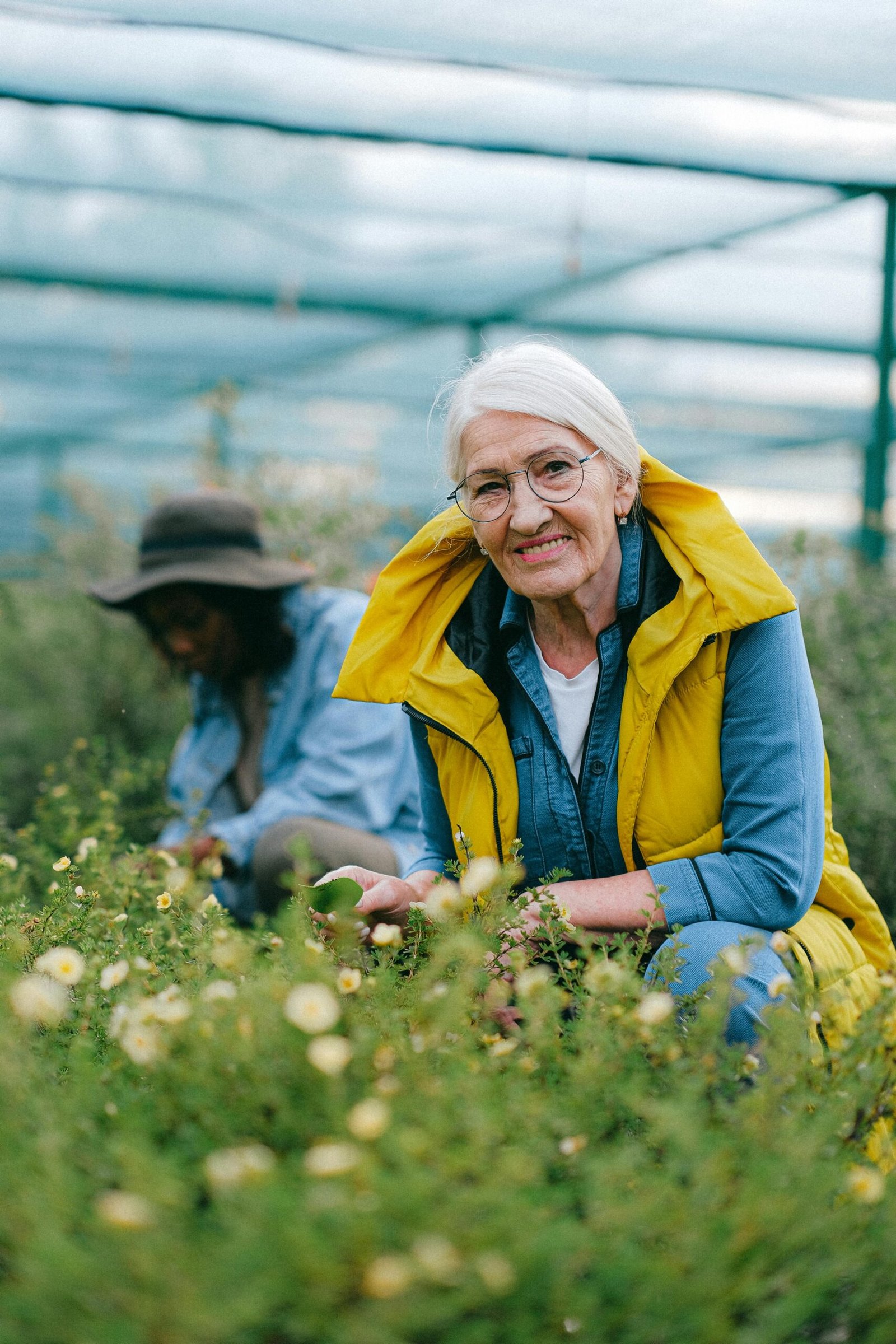 Mujer trabajo jardinería